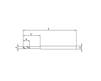 IDI Diamond Coated 4-Flute Square End Mill, 2mm - Image 2