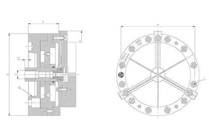 MBS/Z Draw Bar Diaphragm Chucks 6in - Image 2