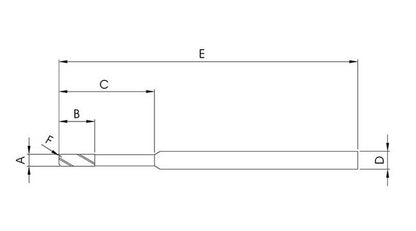 IDI Diamond Coated 2-Flute Corner Radius End Mill 1mm - Image 2