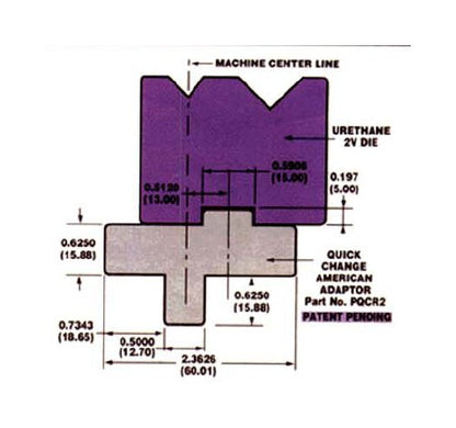 0.472in V-Opening Die-Thane Press Brake 2V-Die for Metal Bending - Image 1