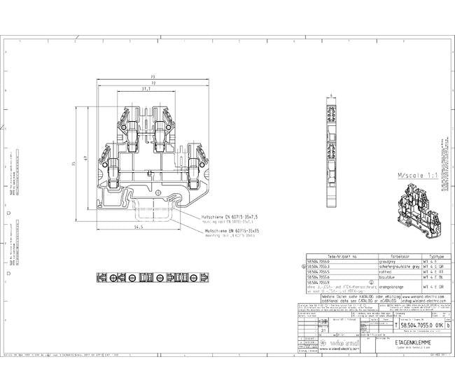 Wieland WT 4 E Multi-Tier Terminal Block - Image 2