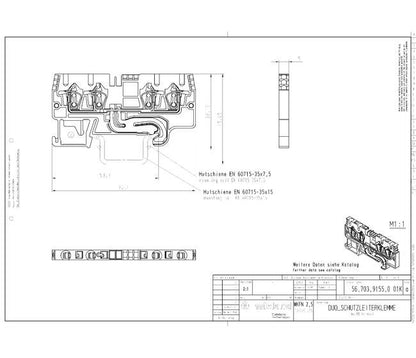 Wieland WKFN 2 Duo-Ground Terminal Block with 4 Clamp Positions - Image 3