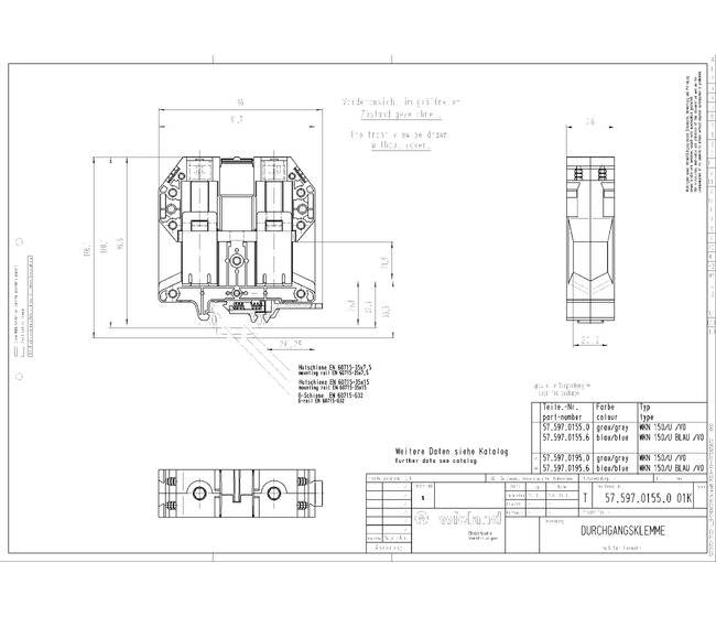 Wieland WKN 150 Feed-Through Terminal Block - Image 3