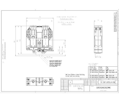 Wieland WKN 150 Feed-Through Terminal Block - Image 3