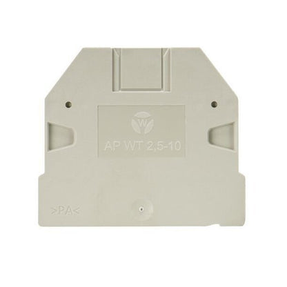 Wieland AP WT 2 Gray End Plate for DIN Rail Terminal Blocks - Image 2