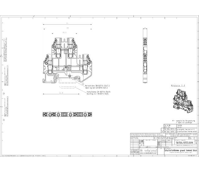 Wieland WT 4 E PE Earth Terminal Block - Image 2