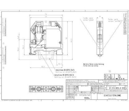 Wieland WKN 10 SL Earth Terminal Block - Image 2