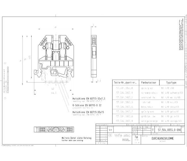 Wieland WK 4/U BL/V0 Feed-Through Terminal Block - Image 3
