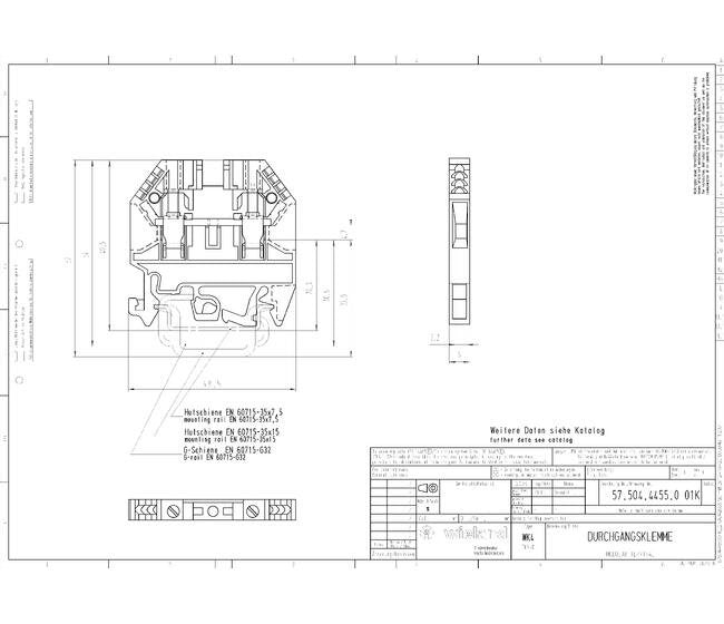 Wieland WK 4 TKS D/U V0 Feed-Through Terminal Block - Image 3