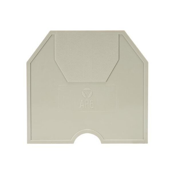 Wieland AP 6/V0 Gray End Plate for WK 6 DIN Rail Terminal Blocks - Image 2