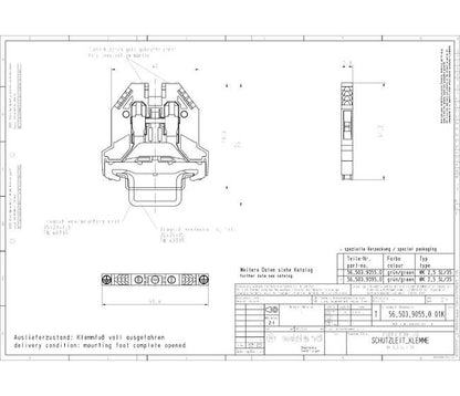 Wieland WK 2.5 SL/35 Earth Terminal Block - Image 2