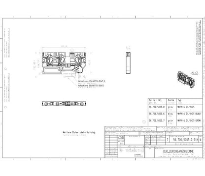 Wieland WKFN 6 D1/2/35 Feed-Through Terminal Block - Image 3