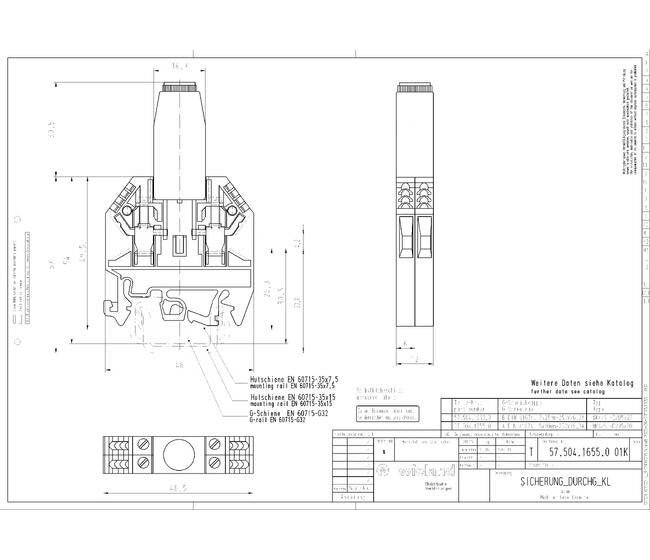 Wieland WK 4 SI-D/U 5 X20/V0 Feed-Through Terminal Block - Image 2