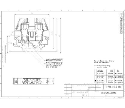 Wieland WKI 10/U/V0 Feed-Through Terminal Block - Image 3