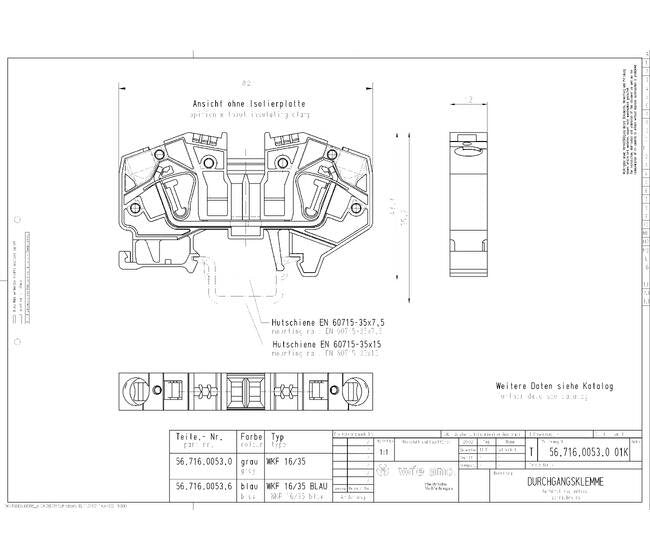 Wieland WKF 16/35 Feed-Through Terminal Block - Image 3