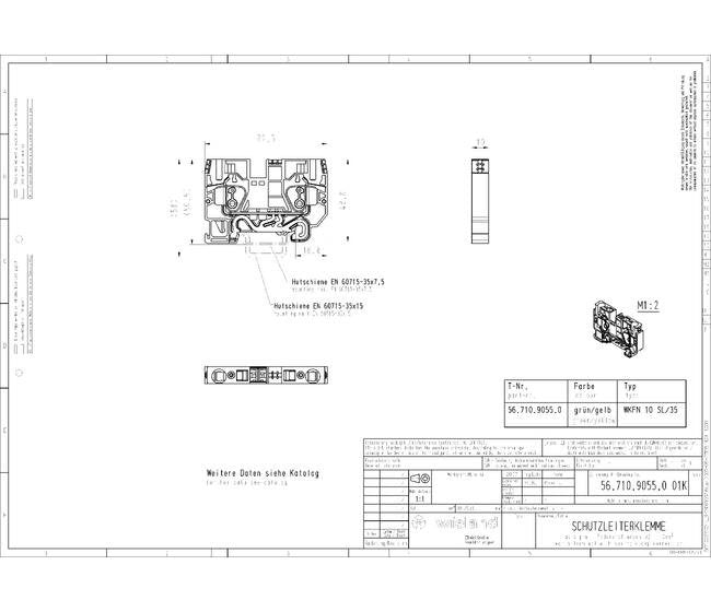 Wieland WKFN 10 SL/35 Earth Terminal Block - Image 2