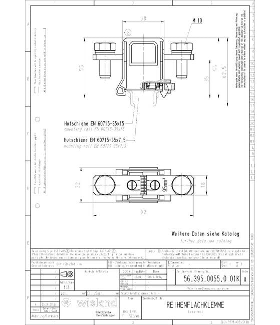 Wieland RFK 1/95 F S35/V0 Feed-Through Terminal Block - Image 3