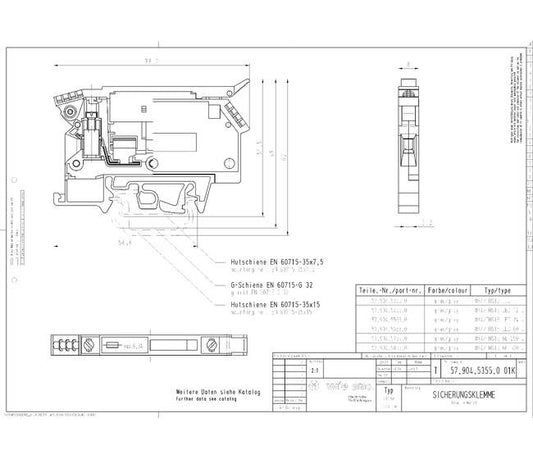 Wieland WK 4/THSI5 LED 24U/V0 Fuse Terminal Block - Image 2
