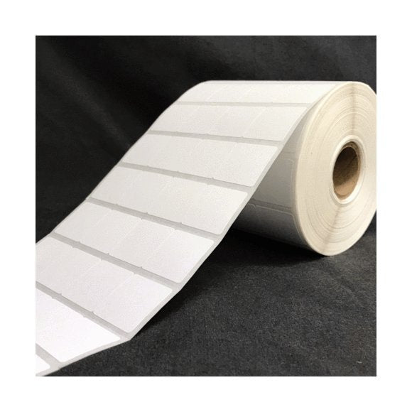 0.9375 x 0.9375 Inch Size White Direct Thermal Paper Label - Image 1