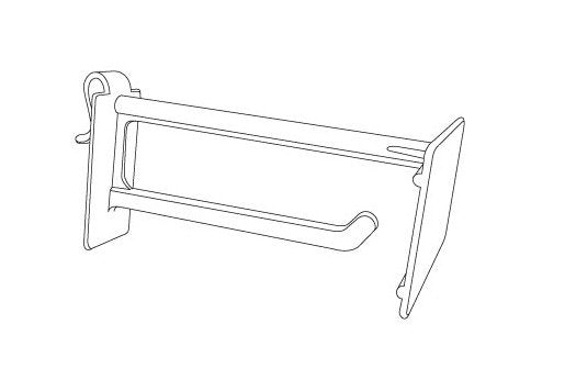 6" Stem Corrugated/Wire Combo Display Hook with Scan Plate - Image 2