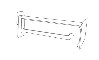 4" Stem Length Tapered Display Hook With Scan Plate - White Glass Filled Nylon - Image 2