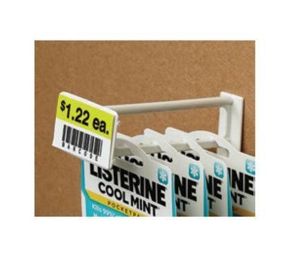 4" Stem Length Tapered Display Hook With Scan Plate - White Glass Filled Nylon - Image 1