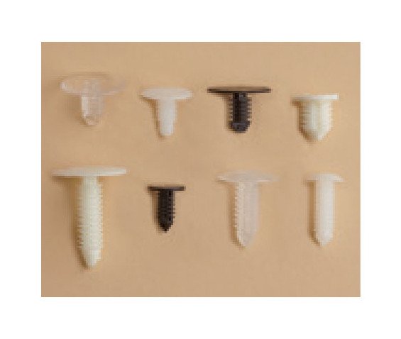 Black X-Mas Tree Clip Fastener, 0.250" Hole, Nylon 6/6 - Image 1