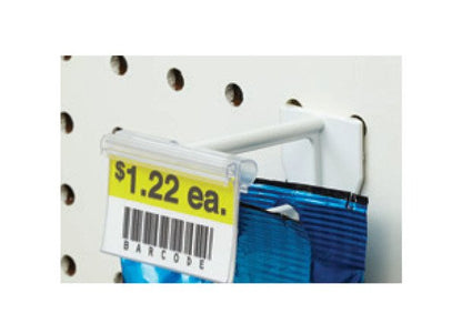 2" Stem Length Pegboard/Slatwall Display Hook With T-Scan Bar - White - Image 1
