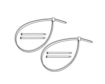 Black Pole Sign Cable Tie Kit for Secure Sign Mounting - Image 2