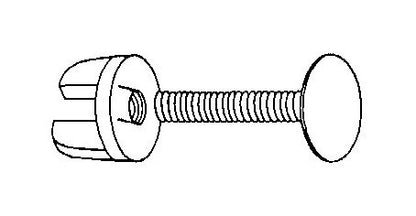 Clear Viking Clip Fastener 1-1/2" Screw Length - Push On Type - Image 2