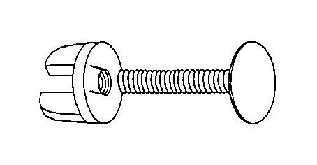Black Viking Clip Fastener - 1-1/2" Screw Length, Push On Type - Image 2
