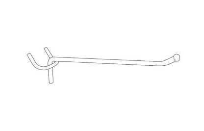 Heavy-Duty 0.186" Wire Diameter Single Prong Pegboard Hook - Image 2