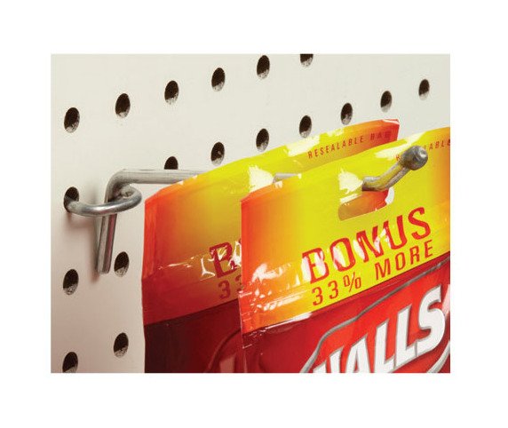 Heavy-Duty 0.186" Wire Diameter Single Prong Pegboard Hook - Image 1