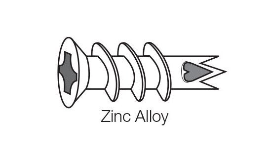 Medium Duty Zip-It® Wall Anchor - Zinc Alloy, #6 Size - Image 2