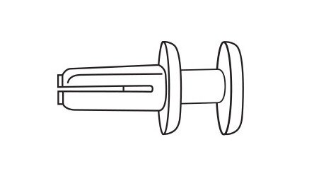 Perf Shelf Universal Fastener, Standard, Natural - Nylon 6/6 - Image 2