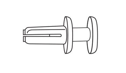 Perf Shelf Universal Fastener, Standard, Natural - Nylon 6/6 - Image 2