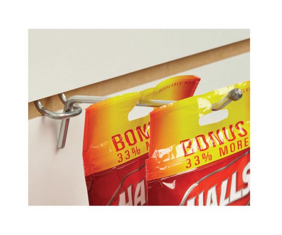 Heavy Duty Single Prong Pegboard Hook - 4" Stem Length, 0.212" Wire Diameter - Image 3