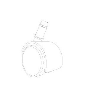 Non-Threaded Swiveling Twin Wheel Casters Set of 4 - Image 2