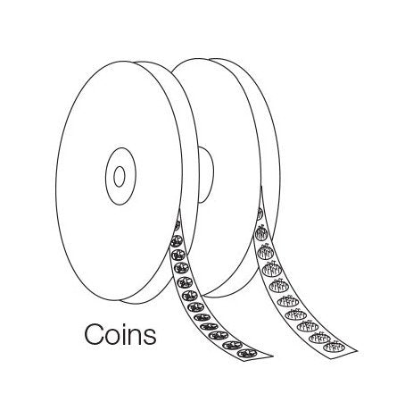 Black Hook & Loop Fastener Coins, 3/4" Loop - Image 2
