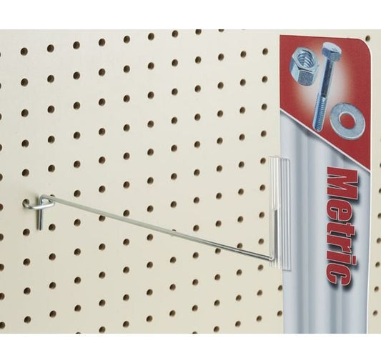 Zinc Plated All-Wire Pegboard Hook with Gripper - Metal Display Hook - Image 1
