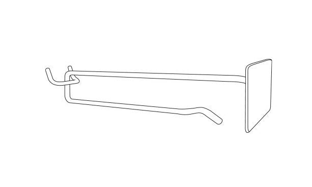 All-Wire Pegboard Hook with Scan Plate, 0.186" Wire x 4" Stem - Image 2