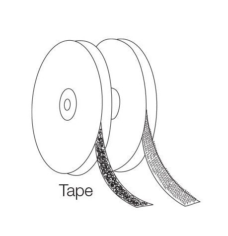 1" White Hook & Loop Fastener Tape - Image 2