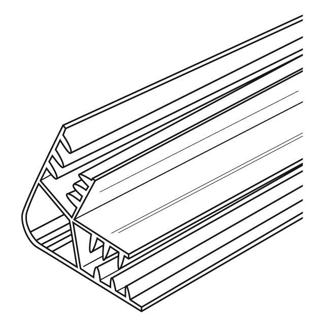 60 Degree Clear PVC Gripper Panel Former - 1/8" to 3/16" Grip - Image 2