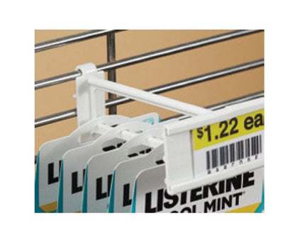 4" Stem Length Corrugated/Wire Combo Display Hook With "C" Channel - Glass Filled Nylon, White - Image 3