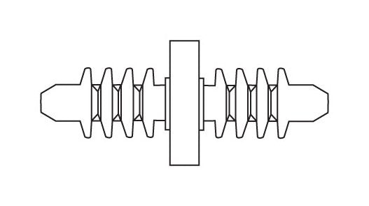 0.677" Black Double End X-Mas Tree Fastener - Image 2