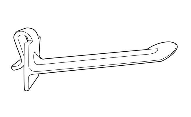 3" Butterfly Corrugated & Wire Combo Display Hook - Image 2