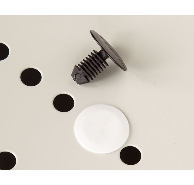 Triangular Fin Perf Shelf Channel Fastener - 0.500" Shank, Black - Image 1