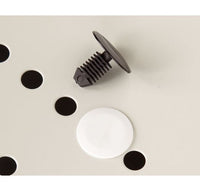 Triangular Fin Perf Shelf Channel Fastener - 0.500" Shank, Black