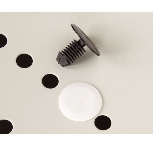 Triangular Fin Perf Shelf Channel Fastener - 0.500" Shank, Black - Image 1