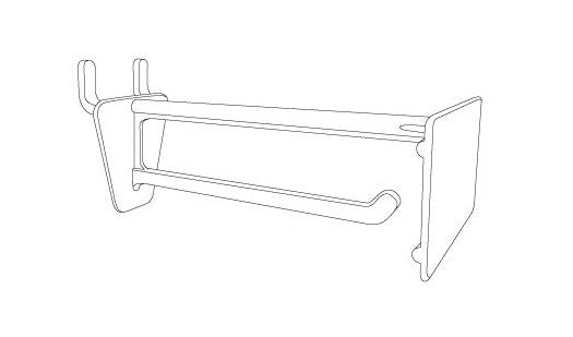 White 4" Stem Pegboard/Slatwall Display Hook with Scan Plate - Image 2